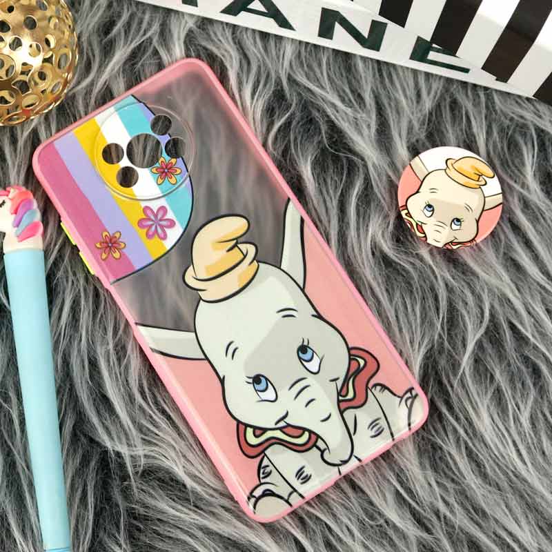 قاب PC مات فانتزی محافظ لنز دار + پاپ سوکت طرح دامبو Xiaomi Poco X3