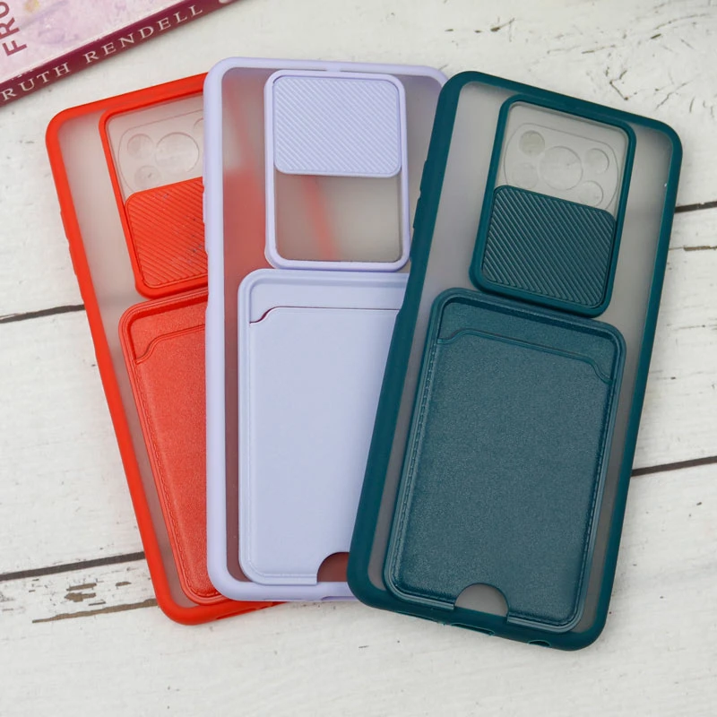 قاب PC مات محافظ لنزدار کشویی جاکارتی دار Xiaomi Poco X3