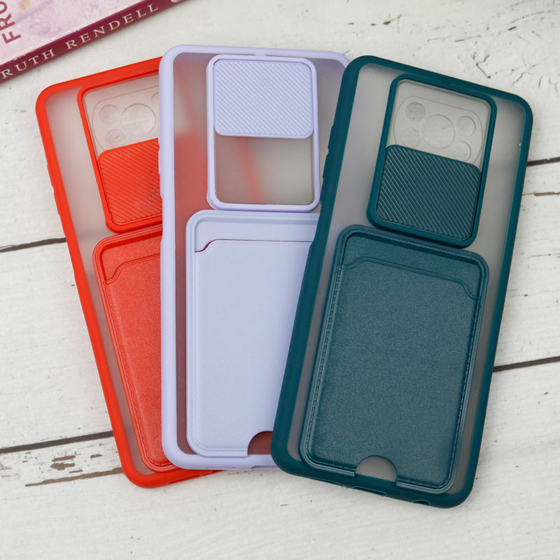قاب PC مات محافظ لنزدار کشویی جاکارتی دار Xiaomi Poco X3