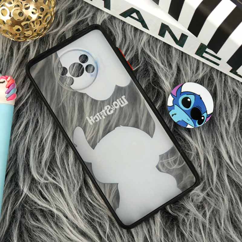 قاب PC مات فانتزی محافظ لنز دار + پاپ سوکت طرح استیچ Xiaomi Poco X3
