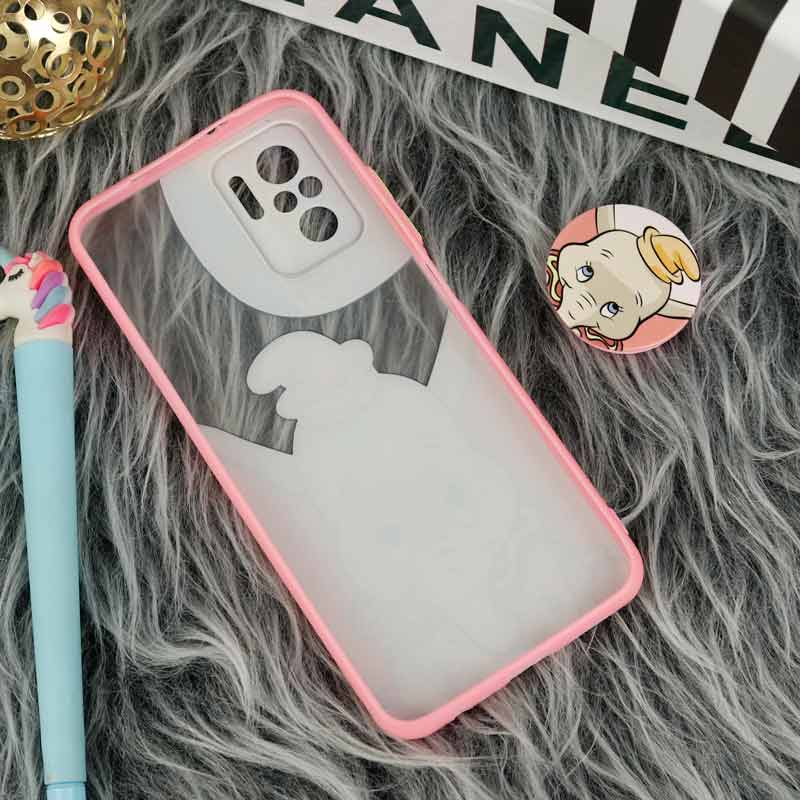 قاب PC مات فانتزی محافظ لنز دار + پاپ سوکت طرح دامبو Xiaomi Redmi Note 10
