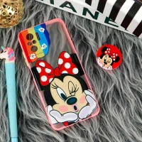 قاب PC مات فانتزی محافظ لنز دار + پاپ سوکت طرح میکی موس Xiaomi Redmi Note 10