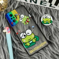 قاب PC مات فانتزی محافظ لنز دار + پاپ سوکت طرح قورباغه Xiaomi Redmi Note 10 Pro
