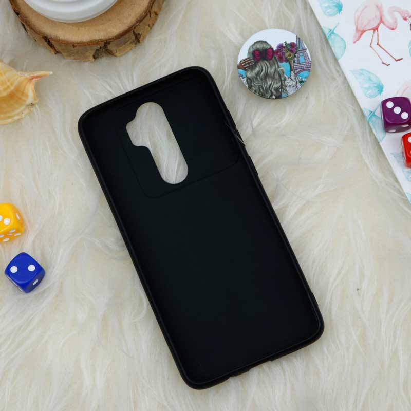 قاب طرحدار محافظ لنز دار کشویی + پاپ سوکت طرح دختر شیائومی Redmi Note 8 Pro