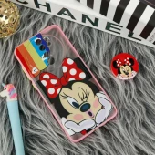 قاب PC شیائومی Redmi Note 8 Pro طرح میکی موس پشت مات پاپ سوکت دار محافظ لنزدار