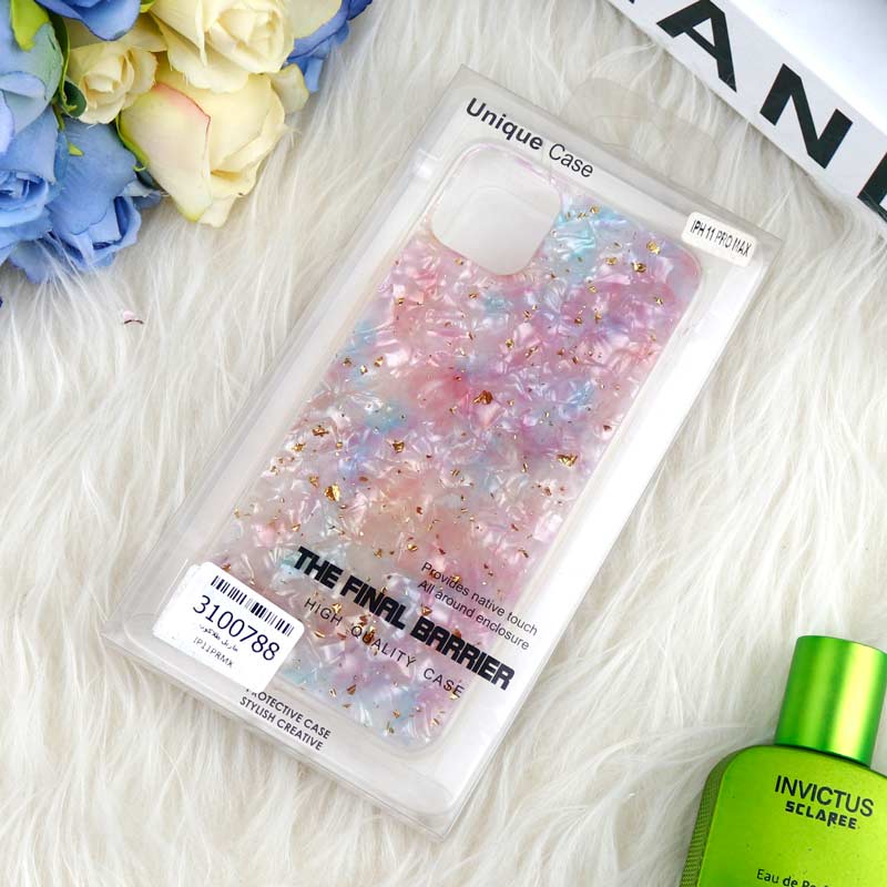 قاب طرحدار ماربل طلاکوب آیفون iPhone 11 Pro Max