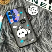 قاب PC آیفون iPhone 12 Pro طرح پاندا پشت مات پاپ سوکت دار محافظ لنزدار