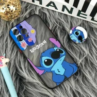 قاب PC مات فانتزی محافظ لنز دار + پاپ سوکت طرح استیچ iPhone 12 Pro Max