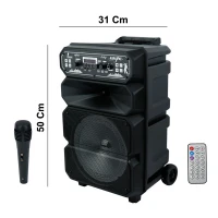 اسپیکر چمدانی بلوتوثی رم و فلش خور DS-1814 Plus + میکروفون و ریموت کنترل