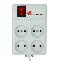 چند راهی 4 خانه برق الکترو فاز Electro Faz با کابل 3 متری شرینک