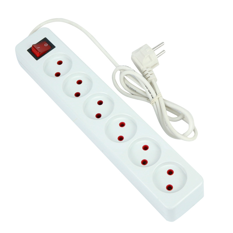 چند راهی 6 خانه برق الکترو فاز Electro Faz با کابل 4 متری