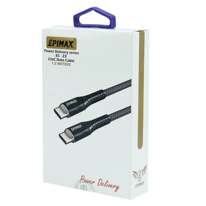 کابل تبدیل فست شارژ Epimax EC-23 Type-C To Type-C 5A PD 1.2m