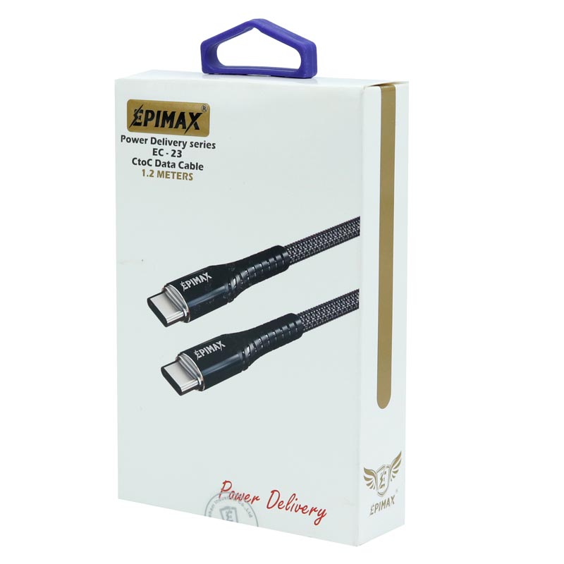 کابل تبدیل فست شارژ Epimax EC-23 Type-C To Type-C 5A PD 1.2m