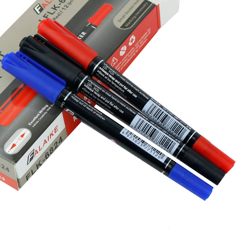ماژیک CD دو سر رنگی Falaike FLK-6824 بسته 12 عددی