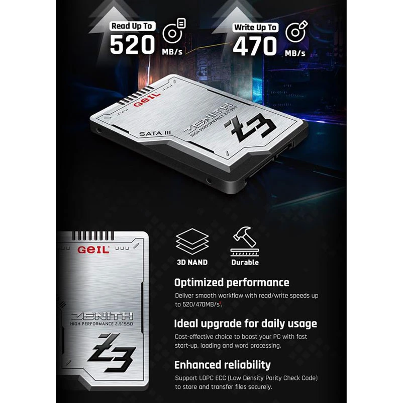 حافظه SSD گیل Geil Zenith Z3 512GB