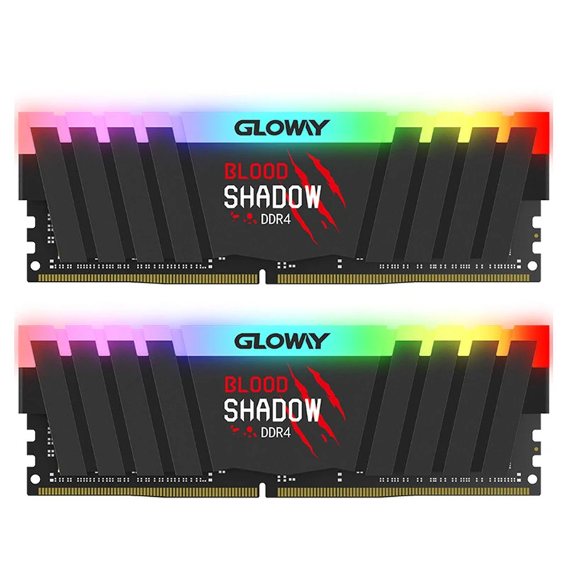 رم کامپیوتر Gloway Blood Shadow RGB DDR4 16GB 3200MHz CL16 Dual