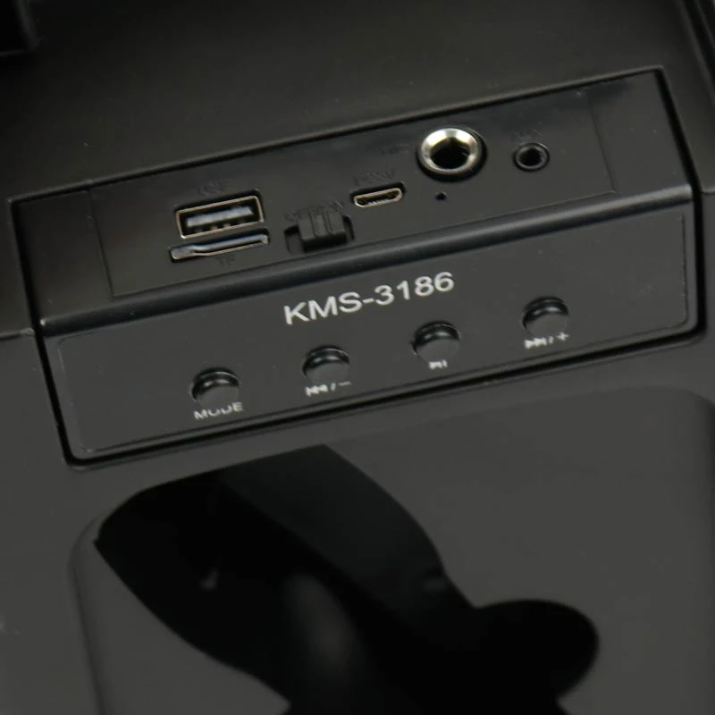 اسپیکر چمدانی بلوتوثی رم و فلش خور Kimiso KMS-3186 + میکروفون