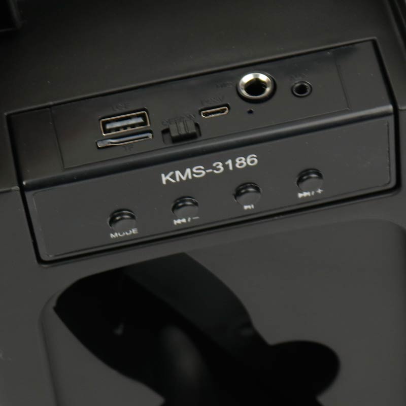 اسپیکر چمدانی بلوتوثی رم و فلش خور Kimiso KMS-3186 + میکروفون