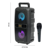 اسپیکر چمدانی بلوتوثی رم و فلش خور Kimiso KMS-6685 + میکروفون