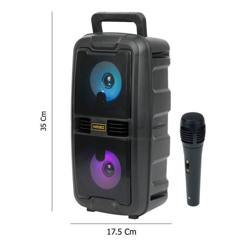 اسپیکر چمدانی بلوتوثی رم و فلش خور Kimiso KMS-6685 + میکروفون