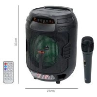 اسپیکر چمدانی بلوتوثی رم و فلش خور Kimiso QS-3609 + میکروفون و ریموت کنترل