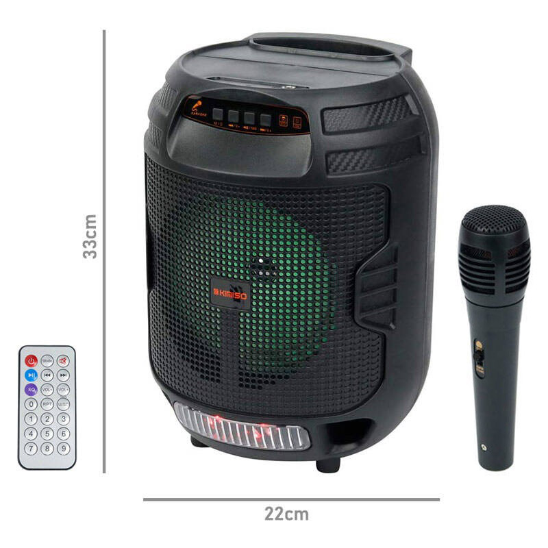 اسپیکر چمدانی بلوتوثی رم و فلش خور Kimiso QS-3609 + میکروفون و ریموت کنترل