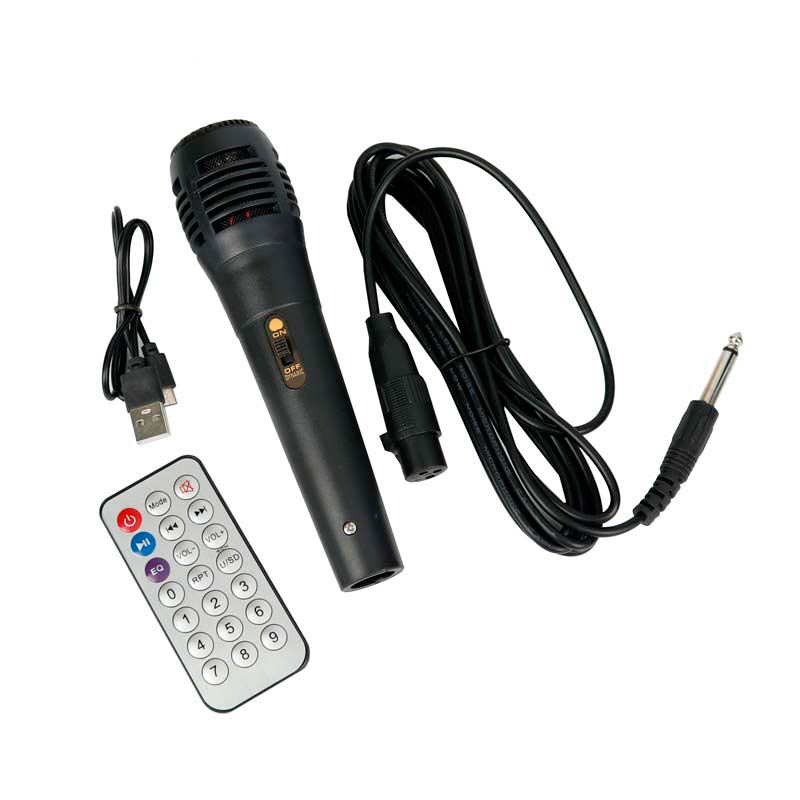 اسپیکر چمدانی بلوتوثی رم و فلش خور Kimiso QS-3810 + میکروفون و ریموت کنترل