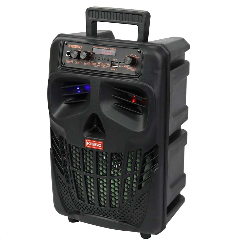 اسپیکر چمدانی بلوتوثی رم و فلش خور Kimiso QS-7801 + میکروفون و ریموت کنترل