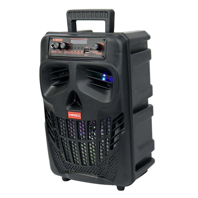 اسپیکر چمدانی بلوتوثی رم و فلش خور Kimiso QS-7801 + میکروفون و ریموت کنترل