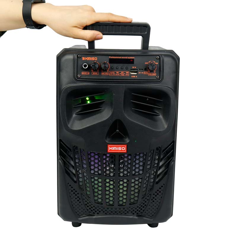 اسپیکر چمدانی بلوتوثی رم و فلش خور Kimiso QS-7801 + میکروفون و ریموت کنترل