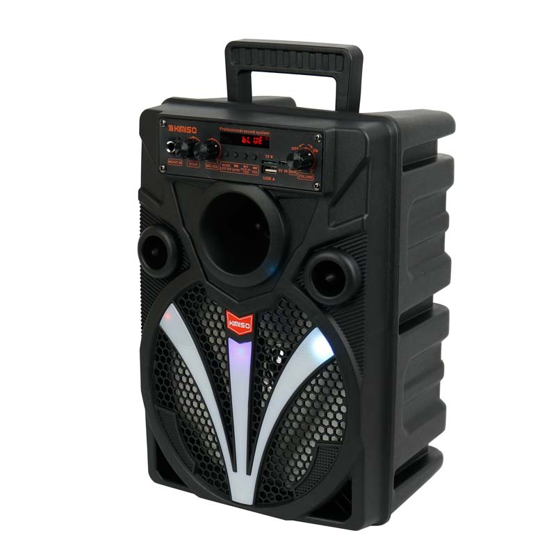 اسپیکر چمدانی بلوتوثی رم و فلش خور Kimiso QS-7806 + میکروفون و ریموت کنترل