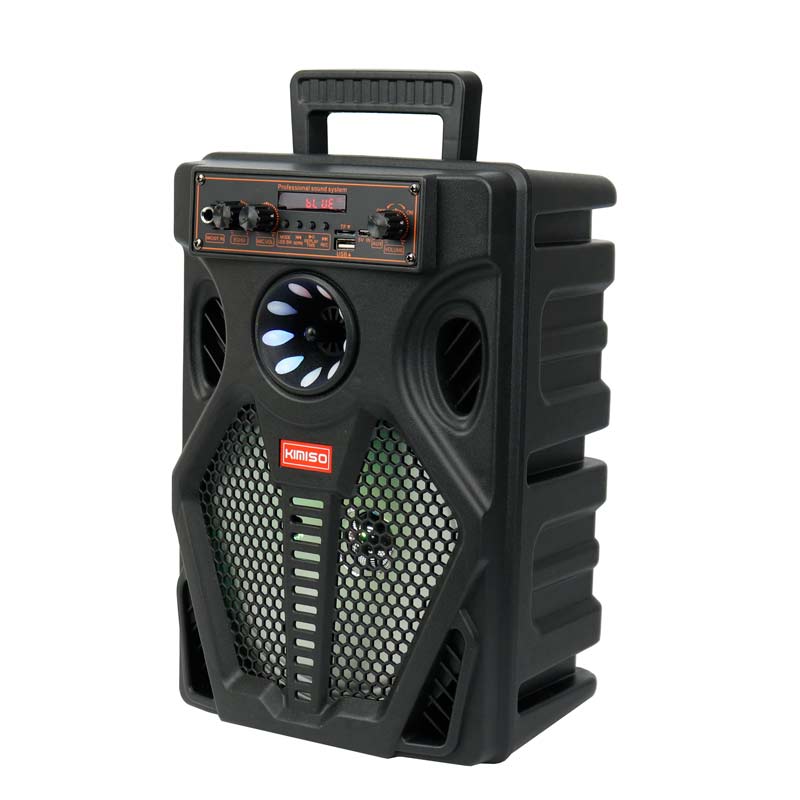اسپیکر چمدانی بلوتوثی رم و فلش خور Kimiso QS-7807 + میکروفون و ریموت کنترل