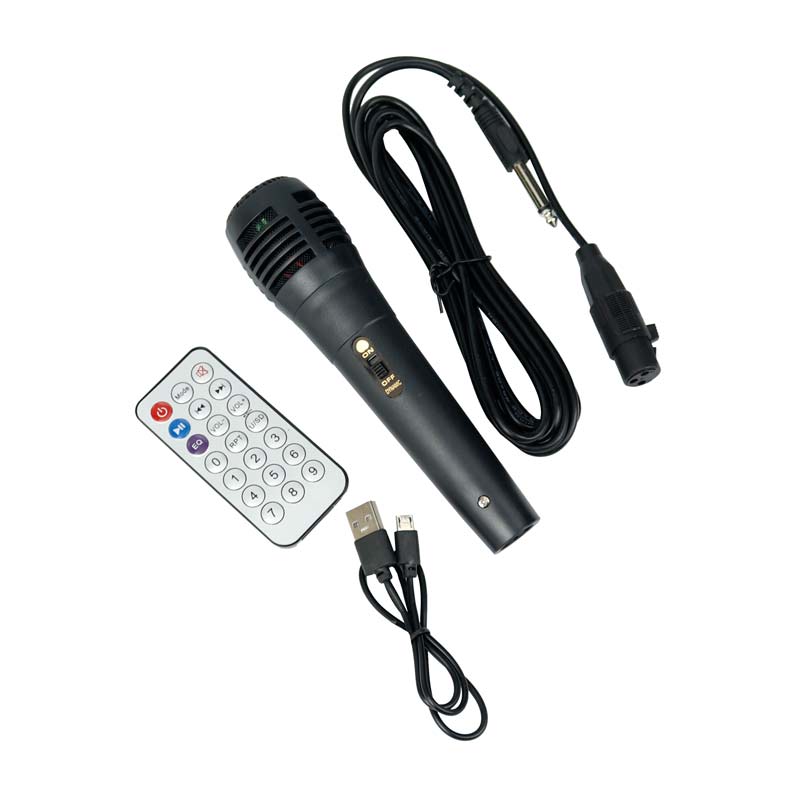 اسپیکر چمدانی بلوتوثی رم و فلش خور Kimiso QS-7807 + میکروفون و ریموت کنترل