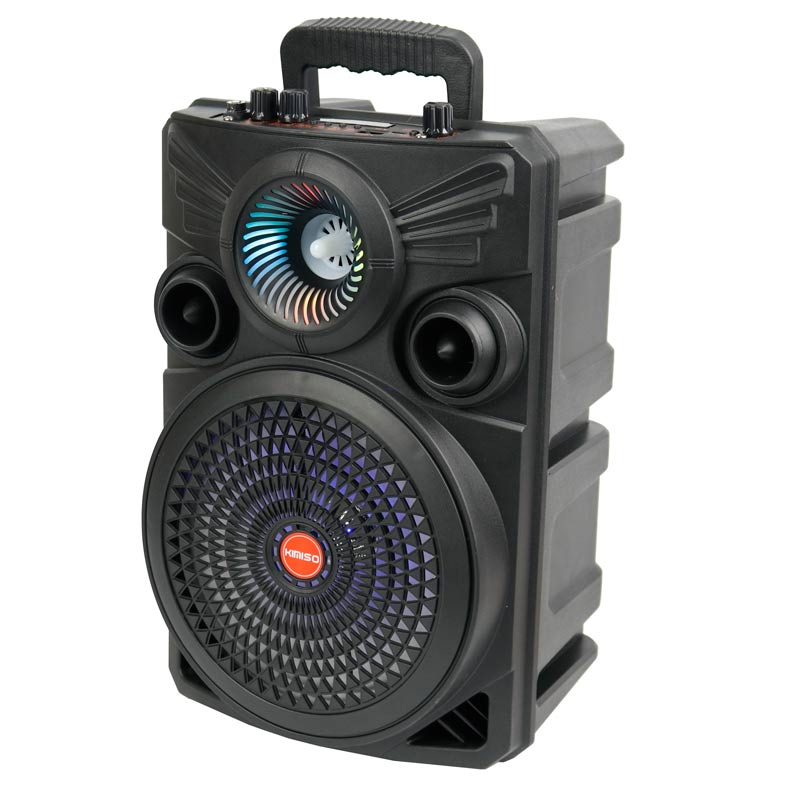اسپیکر چمدانی بلوتوثی رم و فلش خور Kimiso QS-7808 + میکروفون و ریموت کنترل