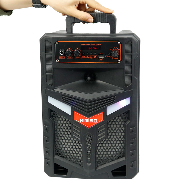 اسپیکر چمدانی بلوتوثی رم و فلش خور Kimiso QS-7809 + میکروفون و ریموت کنترل