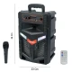 اسپیکر چمدانی بلوتوثی رم و فلش خور Kimiso QS-7809 + میکروفون و ریموت کنترل