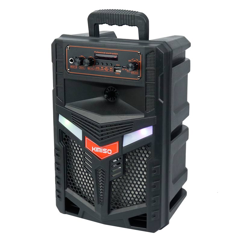 اسپیکر چمدانی بلوتوثی رم و فلش خور Kimiso QS-7809 + میکروفون و ریموت کنترل