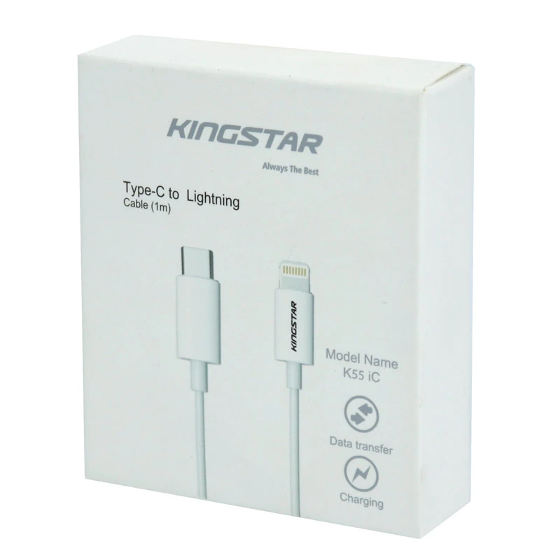 کابل تبدیل فست شارژ KingStar K55 IC Type-C to Lightning 3A QC3 1m
