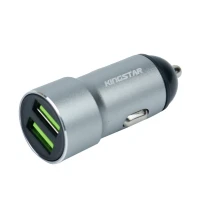 شارژر فندکی فست شارژ KingStar KC144i 3.4A + کابل آیفونی