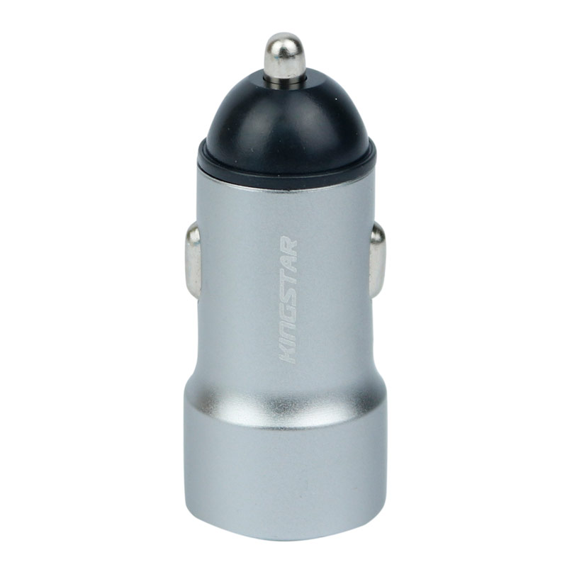 شارژر فندکی فست شارژ KingStar KC144i 3.4A + کابل آیفونی