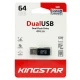 فلش 64 گیگ کینگ استار KingStar DualUSB S20 OTG