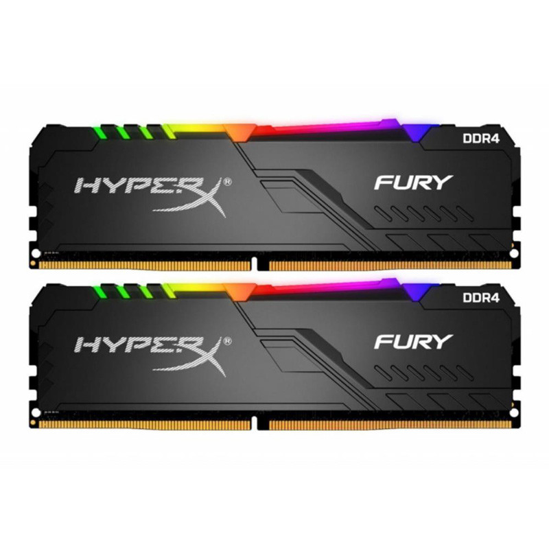 رم کامپیوتر HyperX FURY RGB DDR4 16GB 3200MHz CL16 Dual