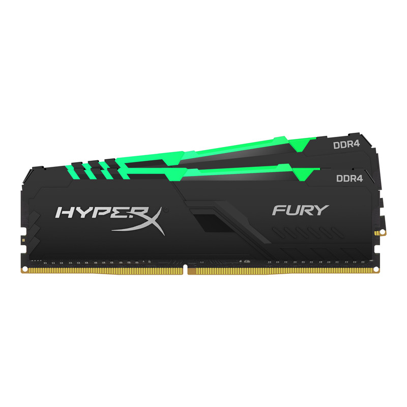 رم کامپیوتر HyperX FURY RGB DDR4 16GB 3200MHz CL16 Dual