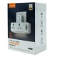 چند راهی 2 خانه الدینیو SC2311 + شارژر USB و Type-C
