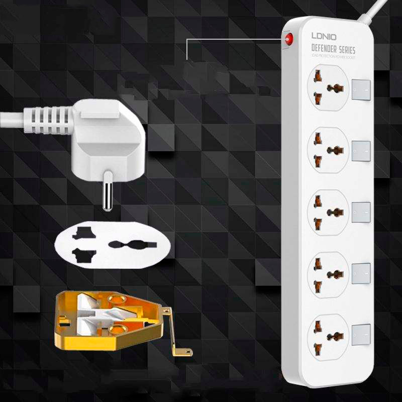چند راهی 5 خانه برق الدینیو LDNIO SC5006 با کابل 2 متری