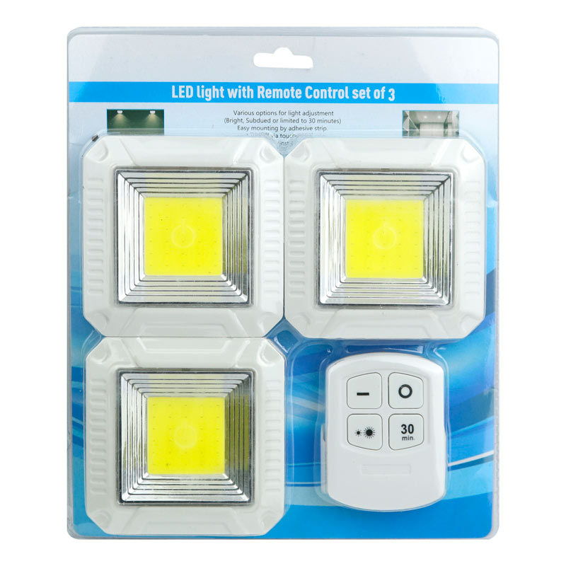 لامپ هالوژنی باتری خور 3 تایی LED Light 5W COB + ریموت کنترل