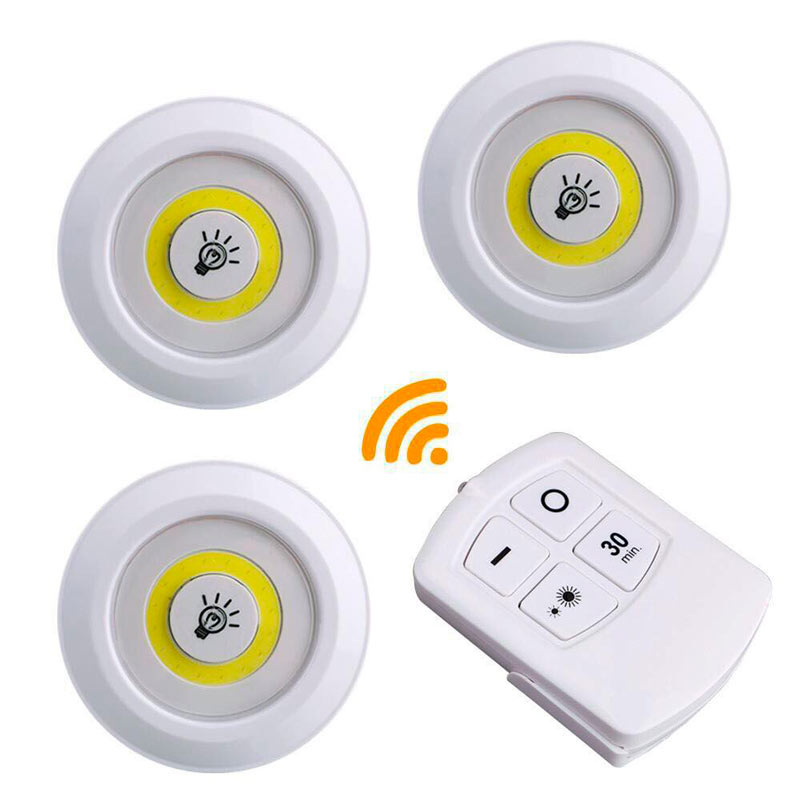 لامپ هالوژنی باتری خور ۳ تایی LED Light COB + ریموت کنترل