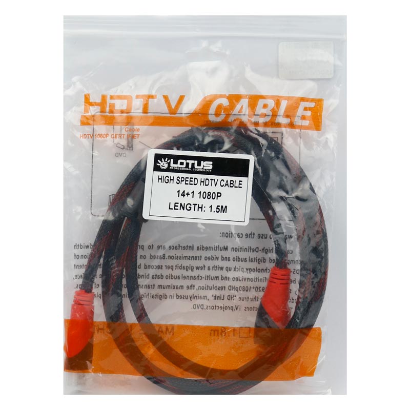 کابل Lotus HDMI 1.5m پوست ماری