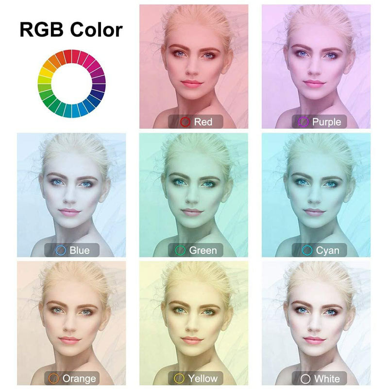 رینگ لایت پایه دار 13 اینچ RGB LED MJ30