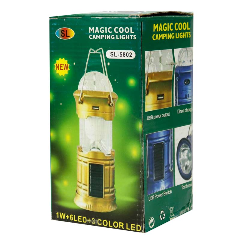 چراغ قوه فانوسی سه کاره خورشیدی Magic Cool SL-5802